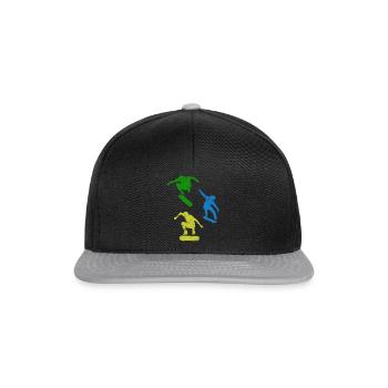 Skateboard skate park - Casquette snapback - noir/gris - Devant