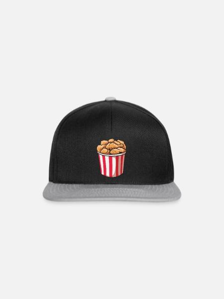 Chicken Hühnchen Eimer - Snapback Cap - Schwarz/Grau