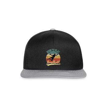 Handball Handballtrainer Handballer Kreisläufer - Snapback Cap - Schwarz/Grau - Vorne