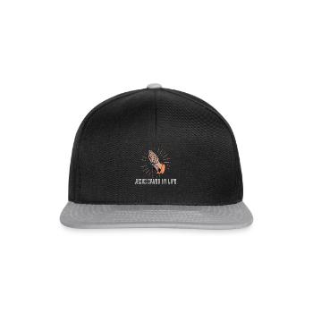 God Jesus Saved my Live Cross Religious - Casquette snapback - noir/gris - Devant