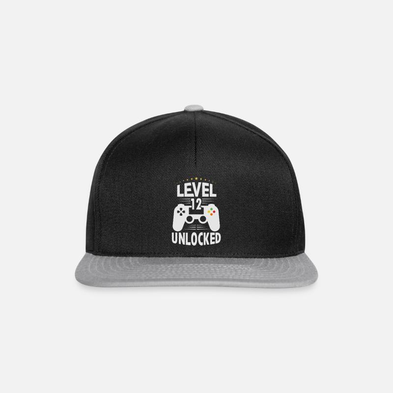 12. Geburtstagsgeschenke, 12 Jahre altes Geburtstagsgeschenk - Snapback Cap - Schwarz/Grau
