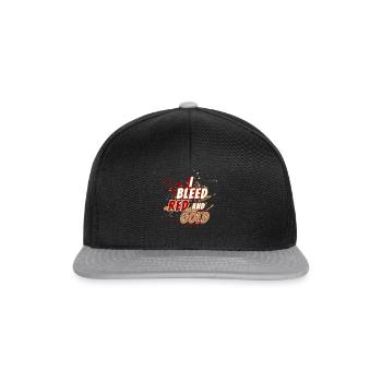 Ich blute rot und gold San Francisco - Snapback Cap - Schwarz/Grau - Vorne