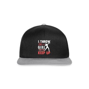Je lance Lika A Girl Shut Putter Athlétisme - Casquette snapback - noir/gris - Devant