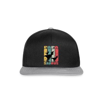 Papasaurus dinosaure Dino Jumeaux Papa Saurus - Casquette snapback - noir/gris - Devant