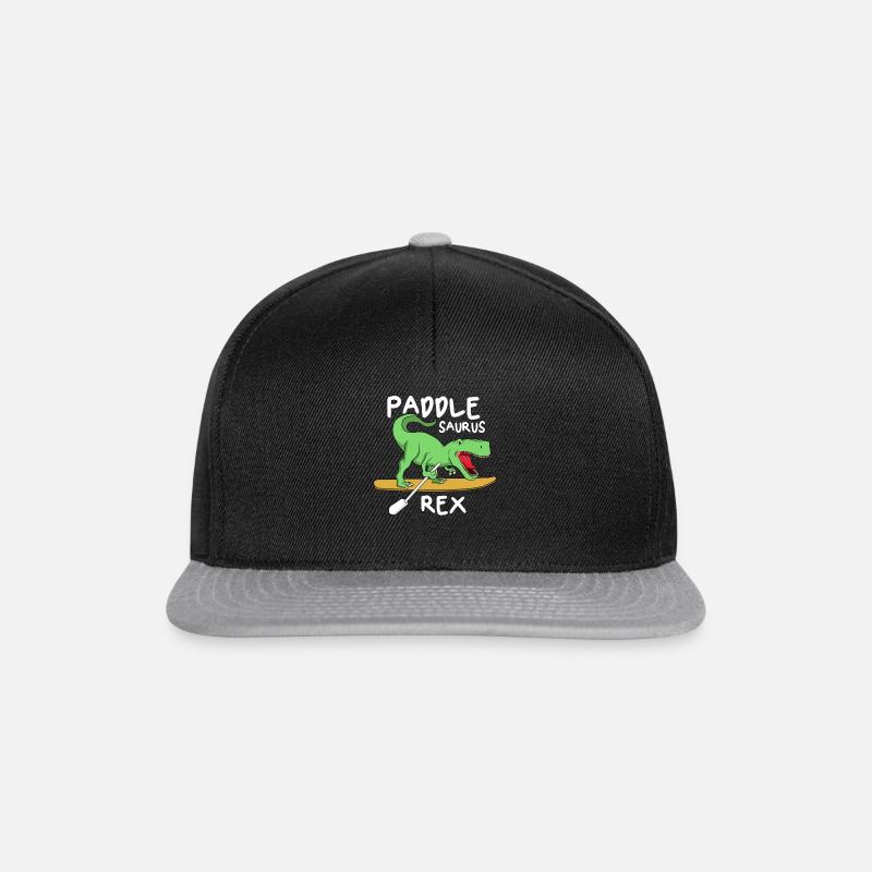 Paddle Saurus Rex SUP Dino Paddle Boarding Stand - Snapback Cap - Schwarz/Grau