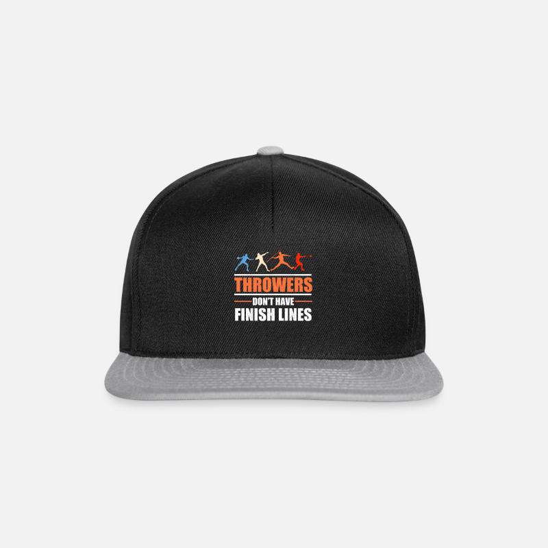 Throwers Don't Have Finish Lines Javelin Discus - Snapback Cap - Schwarz/Grau