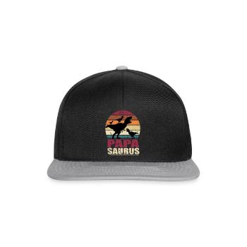 Papasaurus dinosaures Triplés Père Trex Dino - Casquette snapback - noir/gris - Devant