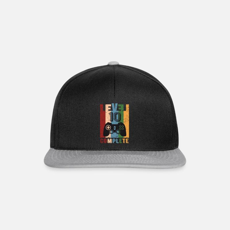 Level 10 Complete 10. Geburtstag 10 Jahre alt 2011 - Snapback Cap - Schwarz/Grau