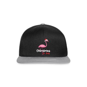 Christmas in July Flamingo - Casquette snapback - noir/gris - Devant