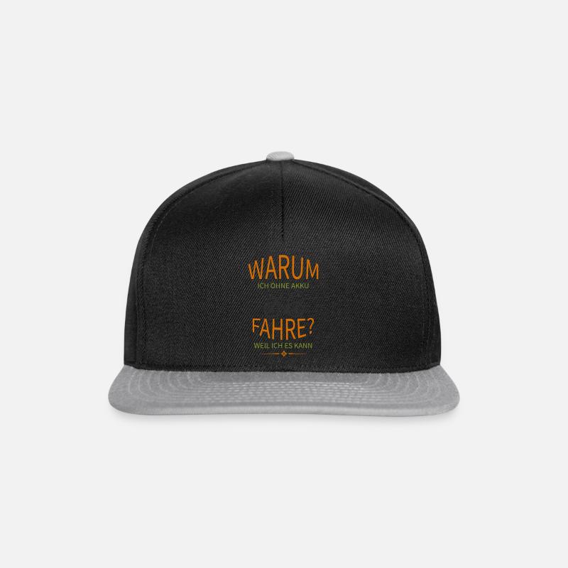 Fahrradfahrer Radsport - Snapback Cap - Schwarz/Grau