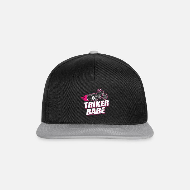 triker babe - Snapback Cap - Schwarz/Grau