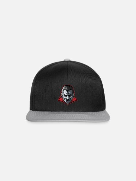 Vampir - Snapback Cap - Schwarz/Grau