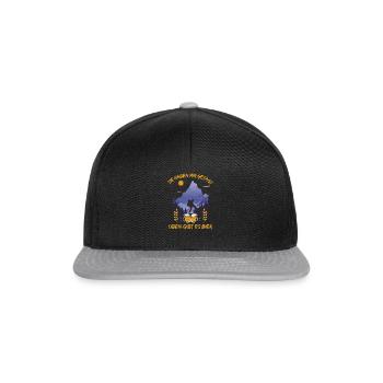 lustiges Wander Shirt Sie sagten oben gibt es Bier - Snapback Cap - Schwarz/Grau - Vorne