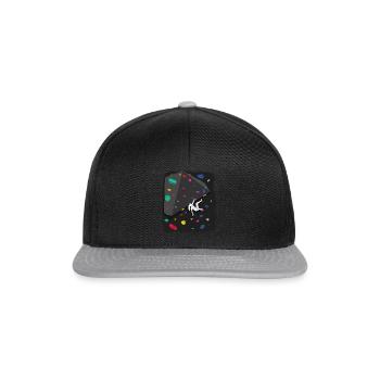 Escalade boulder paroi falaises Bouldern - Casquette snapback - noir/gris - Devant