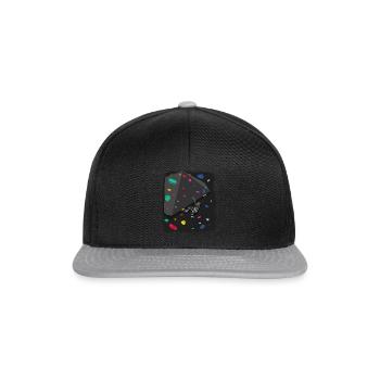 Escalade boulder paroi falaises Bouldern - Casquette snapback - noir/gris - Devant