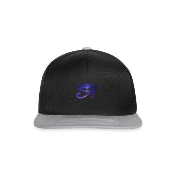Kosmisches Auge Des Ra Ägyptische Hieroglyphe - Snapback Cap - Schwarz/Grau - Vorne