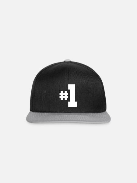 Nummer 1 - Snapback Cap - Schwarz/Grau