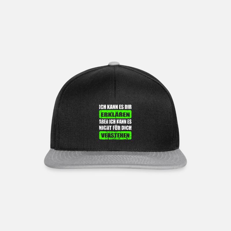 Ich Kann Es Dir Erklären - Mathe Physiker - Snapback Cap - Schwarz/Grau