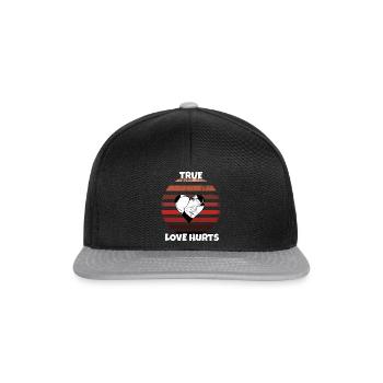 Liebe kann weh tun - Snapback Cap - Schwarz/Grau - Vorne