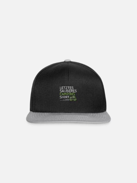 Letztes Sauberes Camping - Snapback Cap - Schwarz/Grau