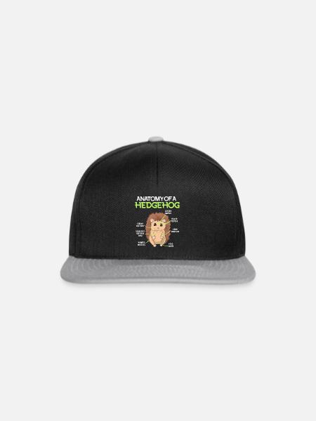 Anatomie eines Igel - Snapback Cap - Schwarz/Grau