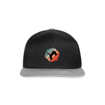 Vintage Parkour Freerunning Backflip Silhouette - Casquette snapback - noir/gris - Devant