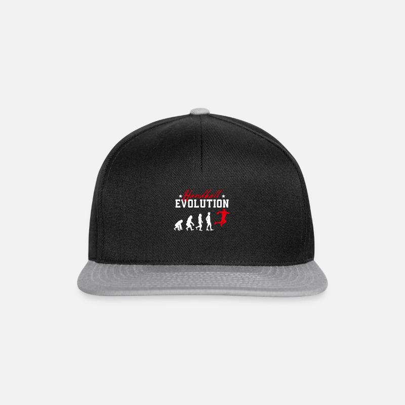 Handball Evolution Handballer Handballspieler - Snapback Cap - Schwarz/Grau