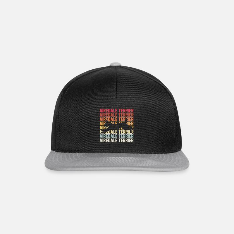 Airedale Terrier - Snapback Cap - Schwarz/Grau