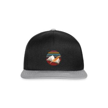 Plume et livre - Casquette snapback - noir/gris - Devant