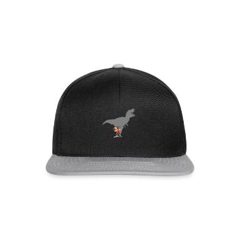 Back to school School Enrolment Schoolchild Dinosaur Dino - Snapback Cap - black/grey - Front