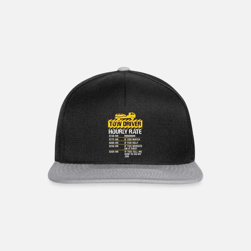 Abschleppwagen Fahrer Abschleppfahrer Abschlepper - Snapback Cap - Schwarz/Grau
