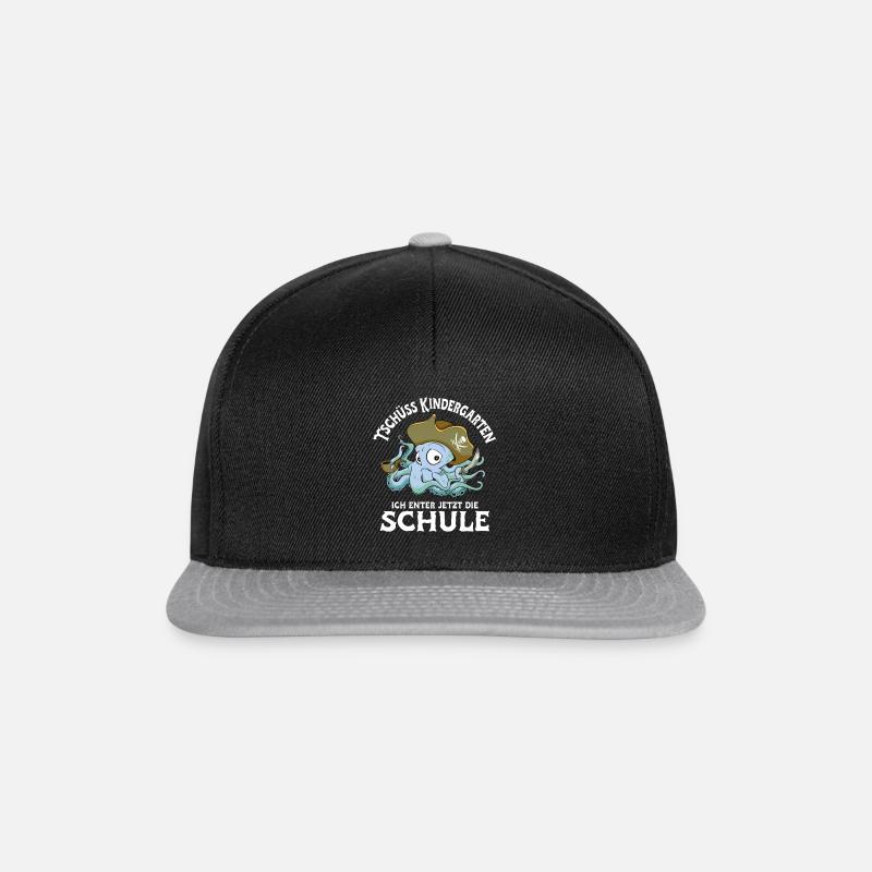 Erster Schultag Einschulung Pirat Erstklässler - Snapback Cap - Schwarz/Grau