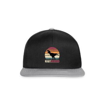 BabySaurus Dinosaur Baby Dino Birth Gift - Snapback Cap - black/grey - Front
