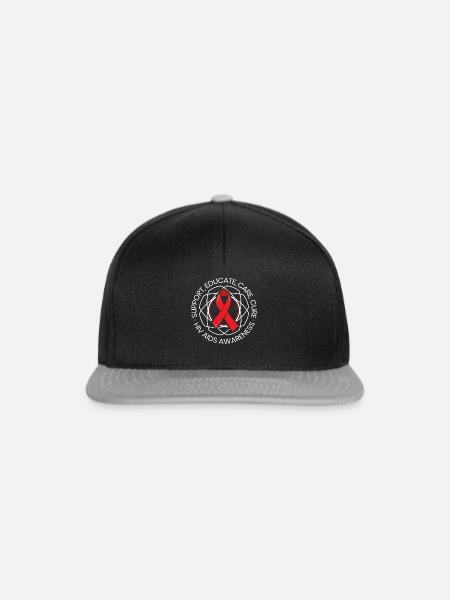 HIV AIDS Bewusstsein Kämpfer - Snapback Cap - Schwarz/Grau