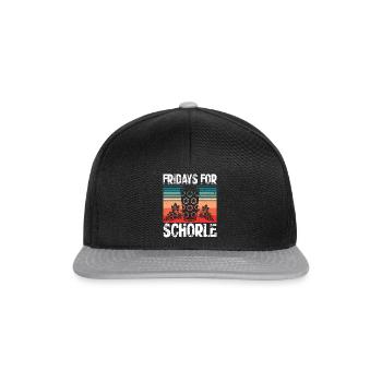 Fridays for Schorle Weinschorle Wein Pfälzer - Snapback Cap - Schwarz/Grau - Vorne