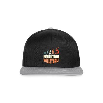 Volleyballer Evolution Volleyball - Snapback Cap - Schwarz/Grau - Vorne