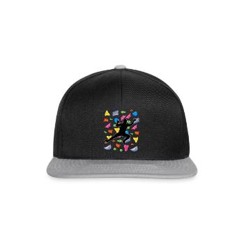 boulderer - Snapback Cap - black/grey - Front