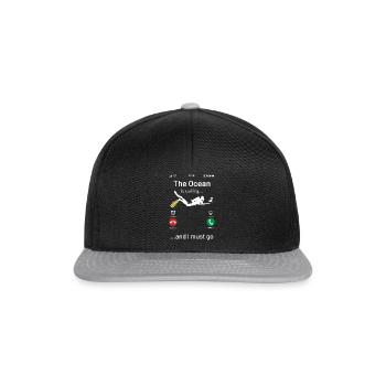 L’océan appelle la plongée - Casquette snapback - noir/gris - Devant