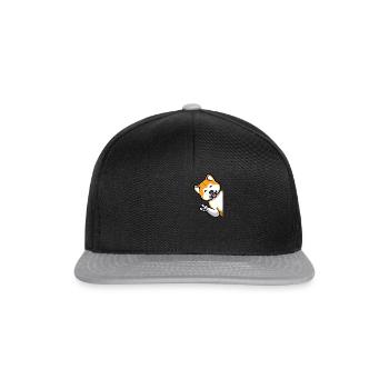 Akita Inu Dog - Snapback Cap - black/grey - Front