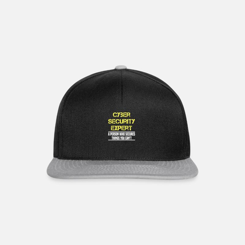 IT Cyber Security Expert Nerd Hacking - Snapback Cap - black/grey