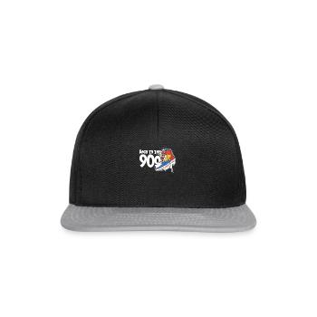 Tenue rétro vintage des années 90 Retour au costume des années 90 - Casquette snapback - noir/gris - Devant