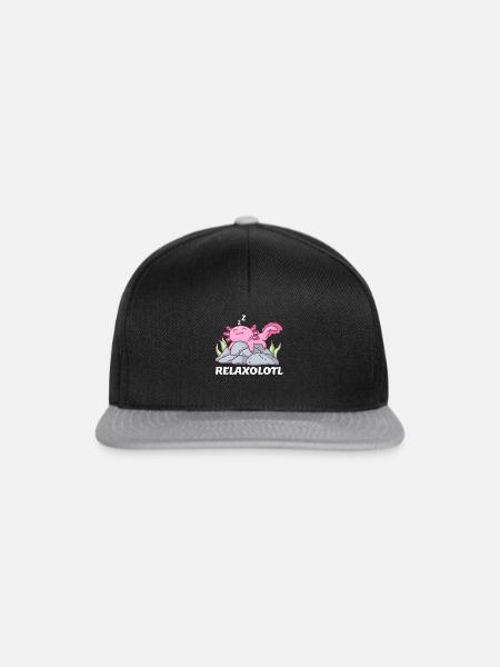 Relaxolotl - Snapback Cap - Schwarz/Grau