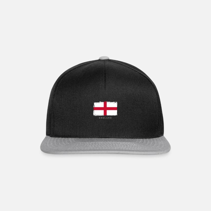 England Engländer - Snapback Cap - Schwarz/Grau