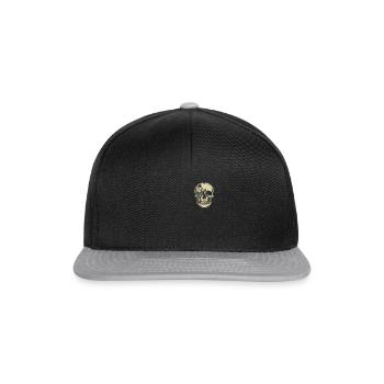 Bouldern Berg Klettern Totenkopf Kletterer - Snapback Cap - Schwarz/Grau - Vorne