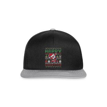 Joyeux Noël Dabbing Santa Dab Danse Père Noël - Casquette snapback - noir/gris - Devant