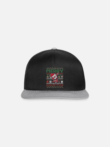 Merry Christmas Dabbing Santa Claus Pajama - Snapback Cap - Schwarz/Grau