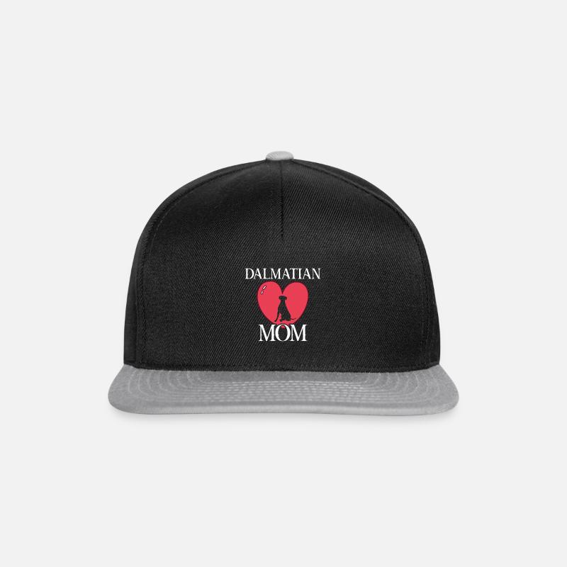 Dalmatiner mom Hund - Snapback Cap - Schwarz/Grau