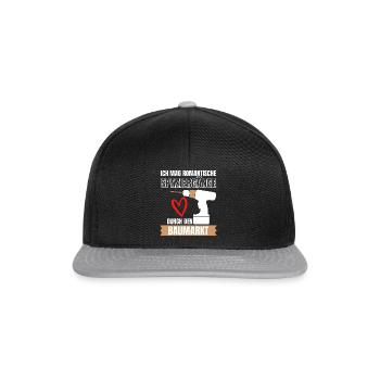 Baumarkt Vater Handwerker Werkzeug Bauherr Spruch - Snapback Cap - Schwarz/Grau - Vorne