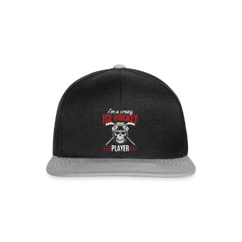 Je suis un joueur de hockey sur glace fou Eishockey Spieler - Casquette snapback - noir/gris - Devant