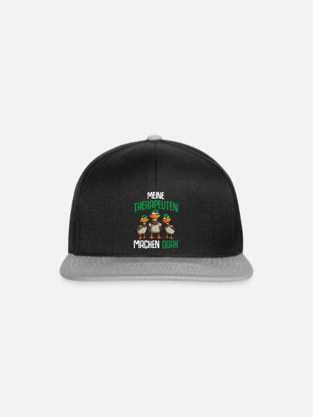 Enten Quak Ente - Snapback Cap - Schwarz/Grau